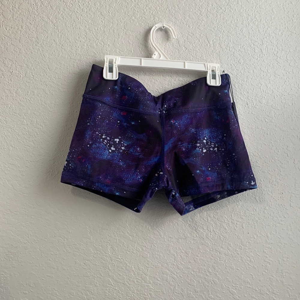 Exercise shorts galaxy colored